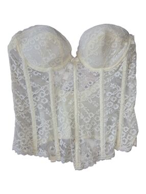 Va Bien Women’s Lace Bustier Corset Top - Ivory36B